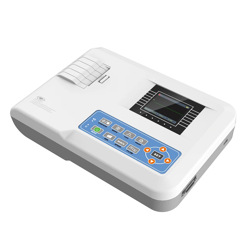 ЭКГ-ECG100G-VET электрокардиограф 3-канальная портативная электрокардиограмма