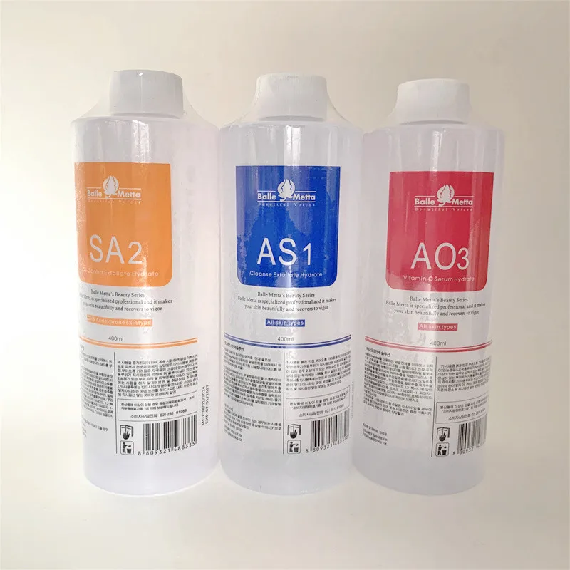 Oxygent Jet AS1 SA2 AO3 400ml Hyaluronic Acid Aqua Peeling Solution Skin Care Liquid Oxygen Therapy Facial Machine