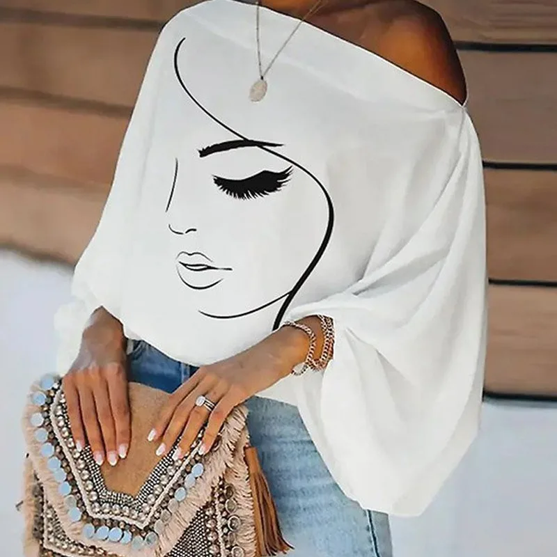 PRETTY STEPS Summer White blouse lady top