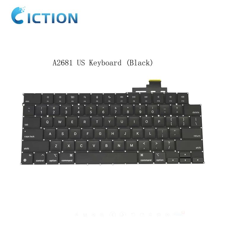 New A2681 US UK Spain Russian French Italy Arabic Germany Keyboard for Macbook Air 13.6' M2 A2681 2022 Year