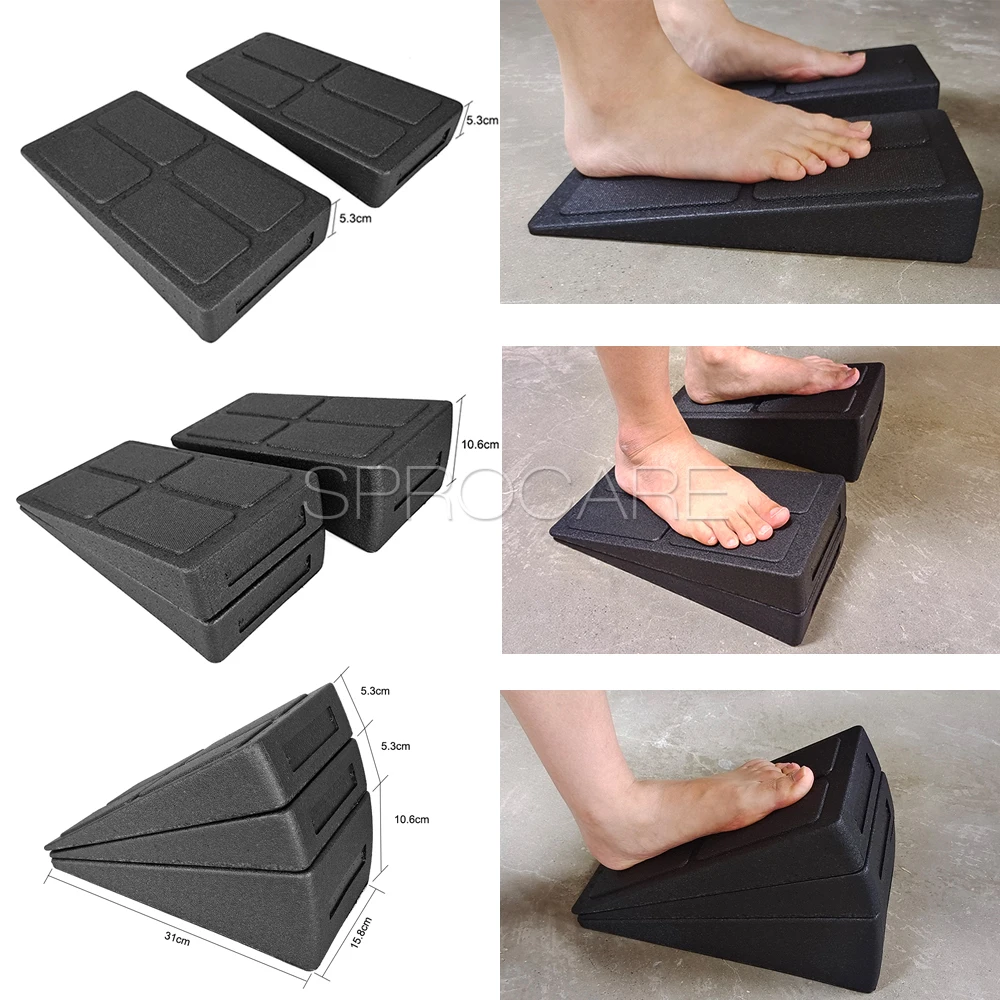 Foam Calf Stretcher Adjustable Incline Angles Foot Stretching Board with Non-slip Surface Slant Board
