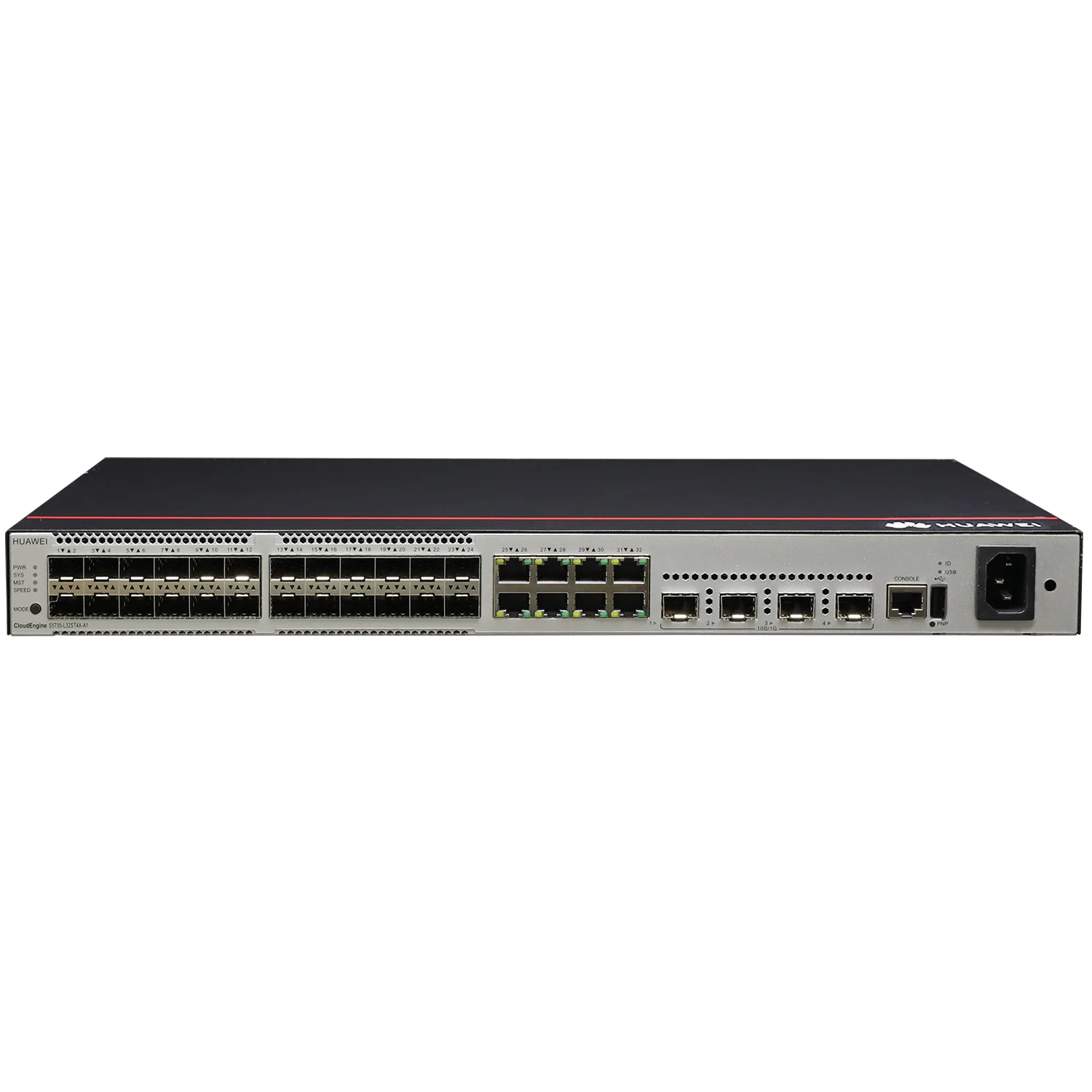 Huawei S5735-L32ST4X-A1 24 port GE SFP optical fiber switch with 8GE Ethernet ports and 10GE uplink