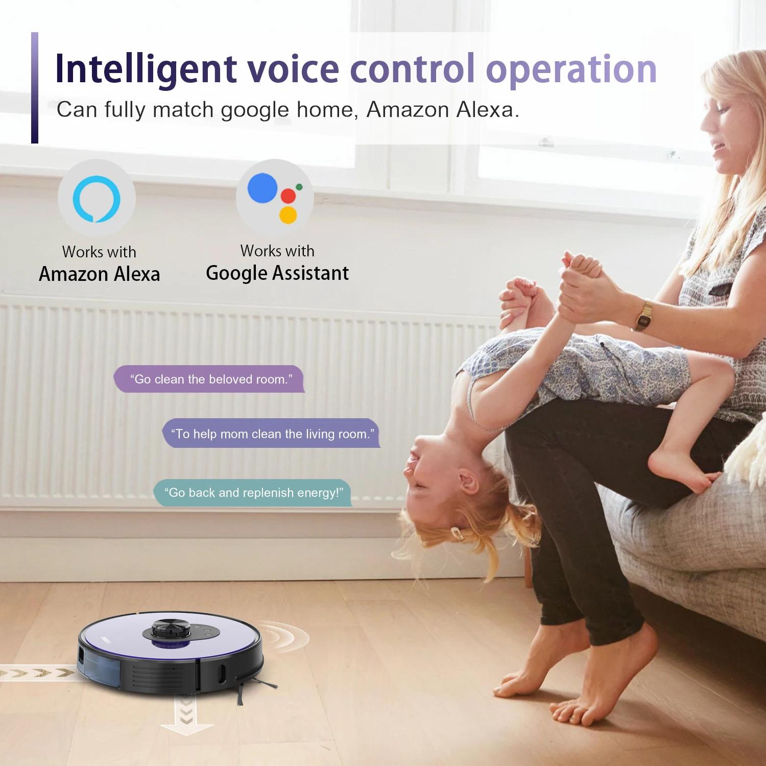 ONSON Der Beste Wisch und Saugroboter Wischroboter mit Wischfunktion Station