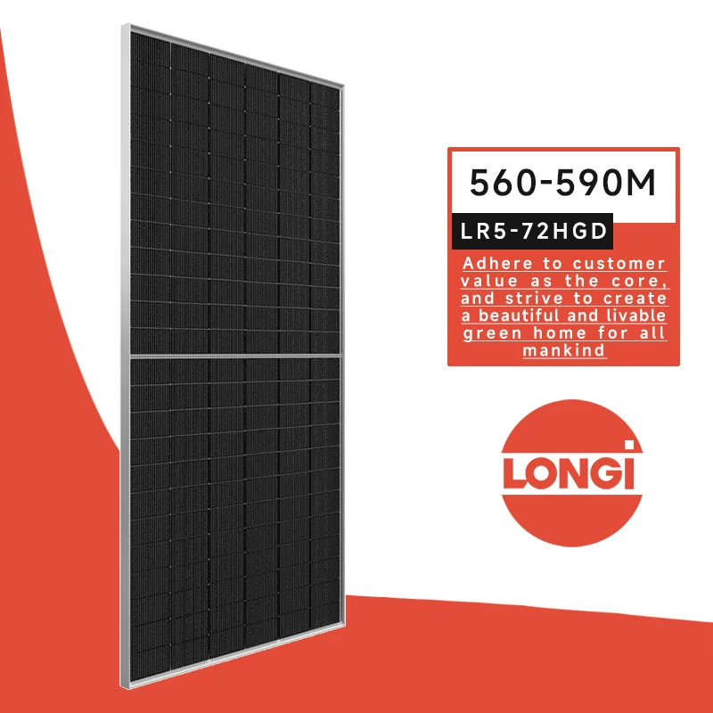 Longi Высокая Мощность 560 Вт-590 Вт солнечная панель системы хранения батарей стальная кровля и солнечные панели