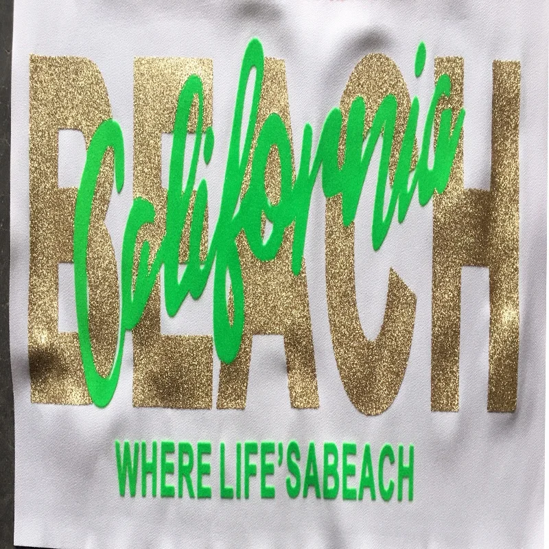 PVC Vinyls Heat Transfers for Clothing for Textile Application Rhinestone Glitter Flock PU by Heat Press Machine and Iron on YZX