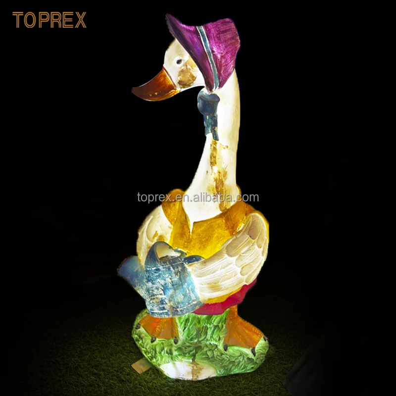 Life-Size LED Animal Light Fiberglass Resin Statue with Garden Theme Christmas Motif Light Decoration for Animal Park Zoo