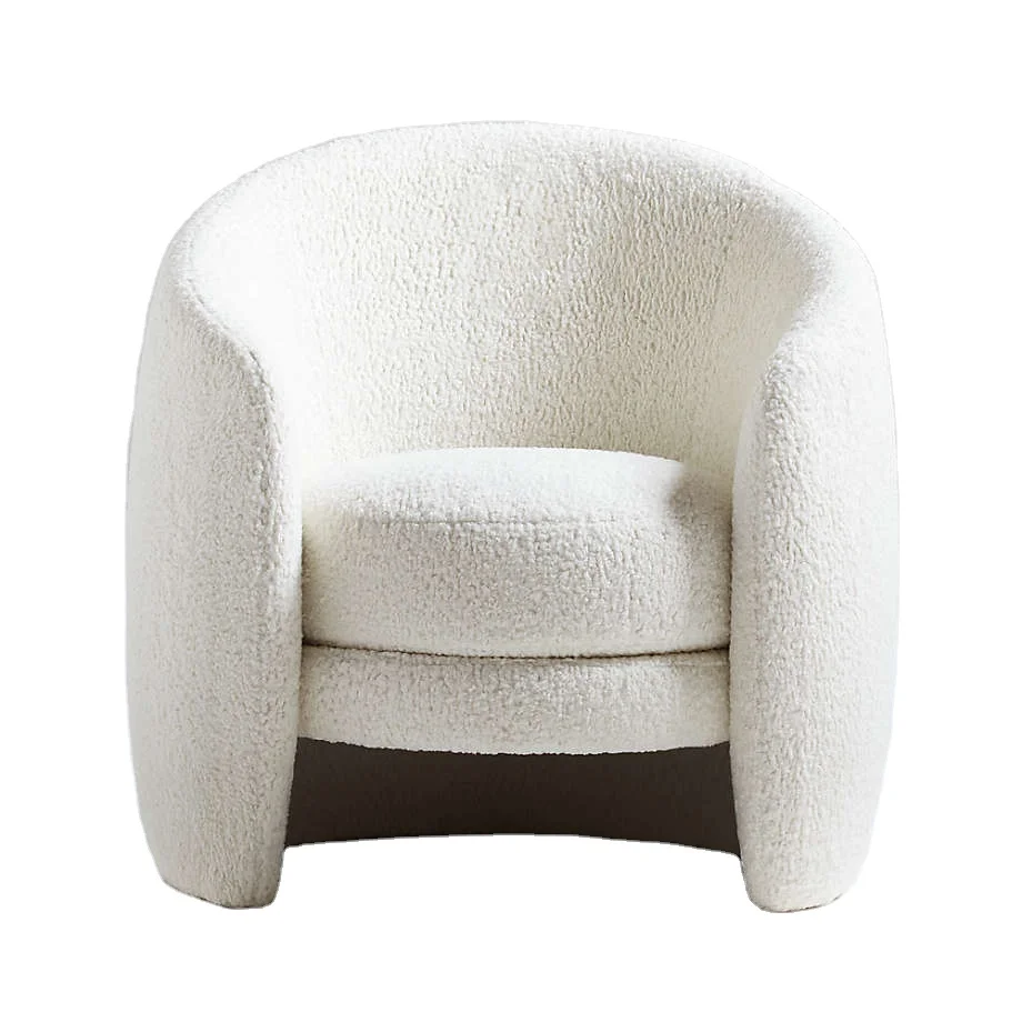Factory Direct Sales Fashion Accent Lamb Cashmere Chairs Furniture Modern Luxury Living Room Leisure Chair