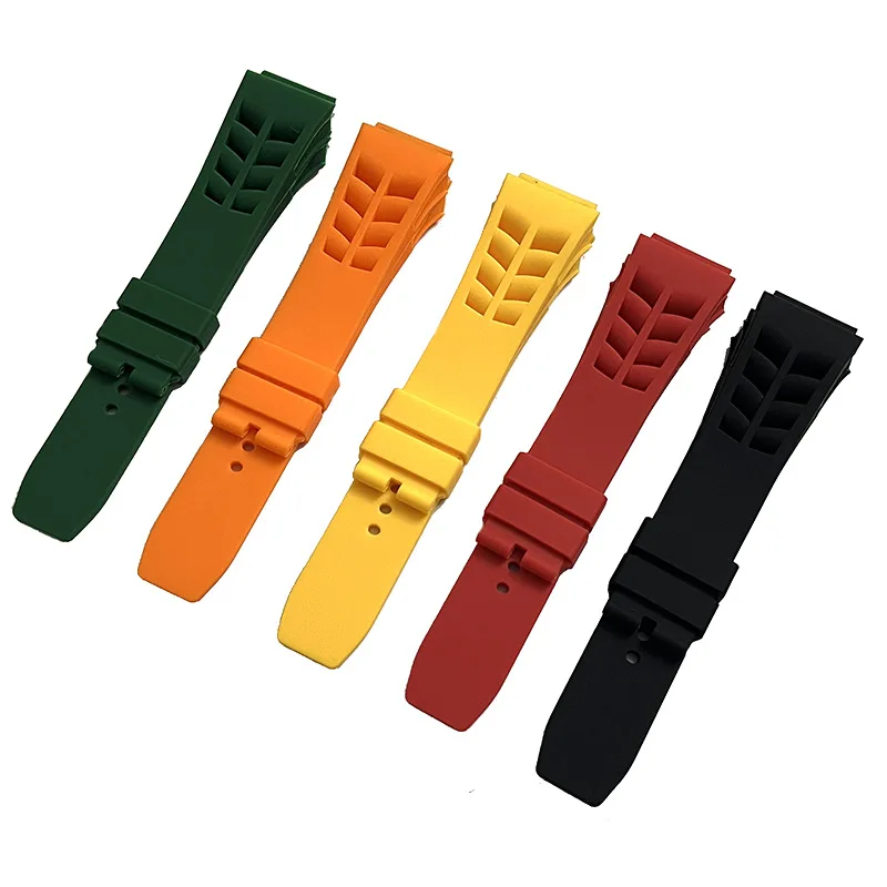 Original Watch Band Quality Soft Colorful 25mm*20mm Rubber Watchband For Richard Mille Watch Strap Bracelet Raw Ear Type