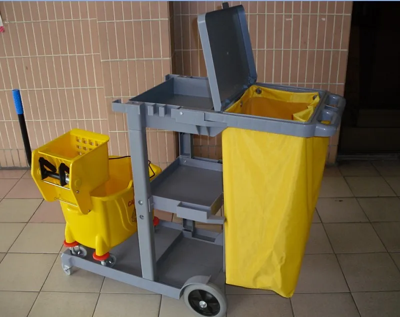 
Universal Hotel Cleaning Trolley Cleaning Service For Warehouse Housekeepin Maid Cart 