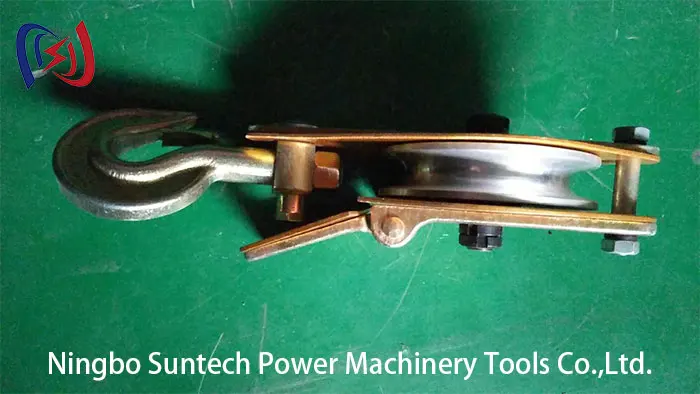 Overhead Line Steel Sheaves Hoisting Tackle Hand Tools Cable Pulley Block for Sale