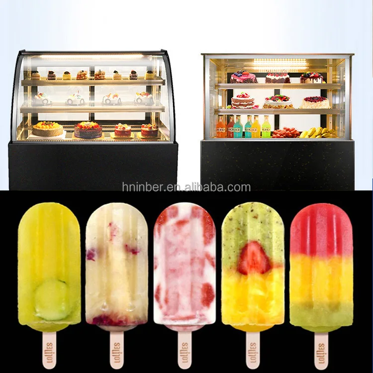 Beautiful confectionery showcase refrigerator ice cream showcase display
