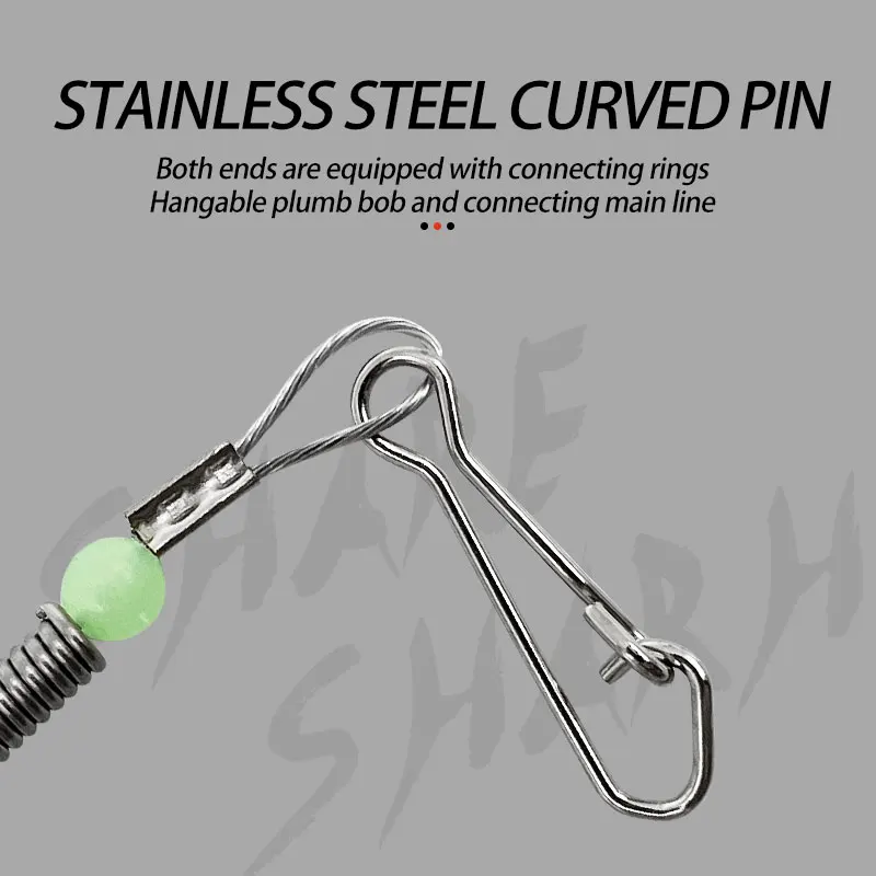 Stainless Steel Fishing Wire Leader Rigs Anti-Winding Fishing Swivel Saltwater Fishing Wire Trace Leader Rope Line Tackle