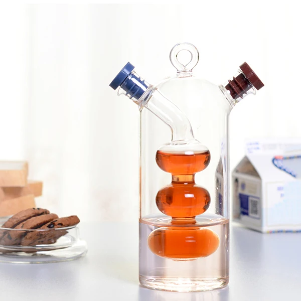 hand made glass oil vinegar 2 in 1