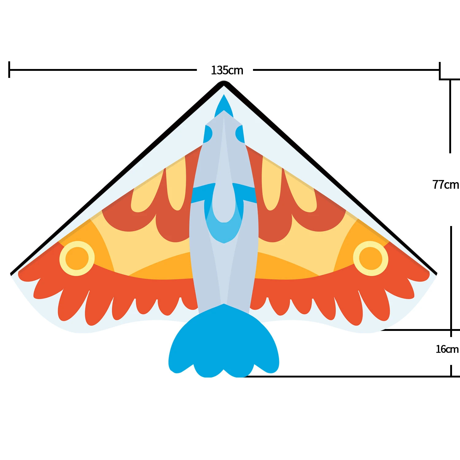 Hot Sale Custom Delta Single Line Kite  Outdoor Flying Toys Bird Cartoon Animal Flying Kite from Weifang