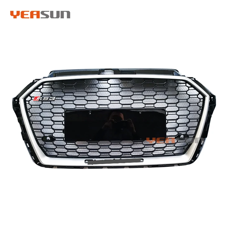 Автозапчасти RS3 стиль решетка с ACC для Audi A3 S3 передний бампер Гриль 2017 2018 2019