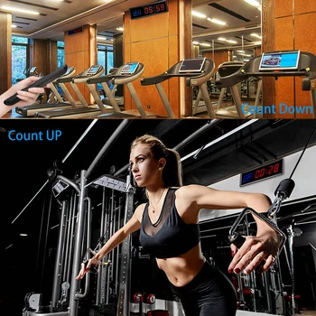 Interval Sports Clock 6 Digital Wall Led Countdown Timer Gym Fitness  Timer
