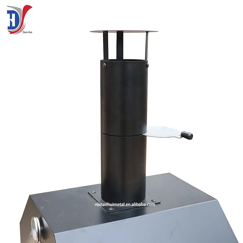 Outdoor kitchen Wood fire pizza oven stainless steel Pizza Oven with temperature gauge