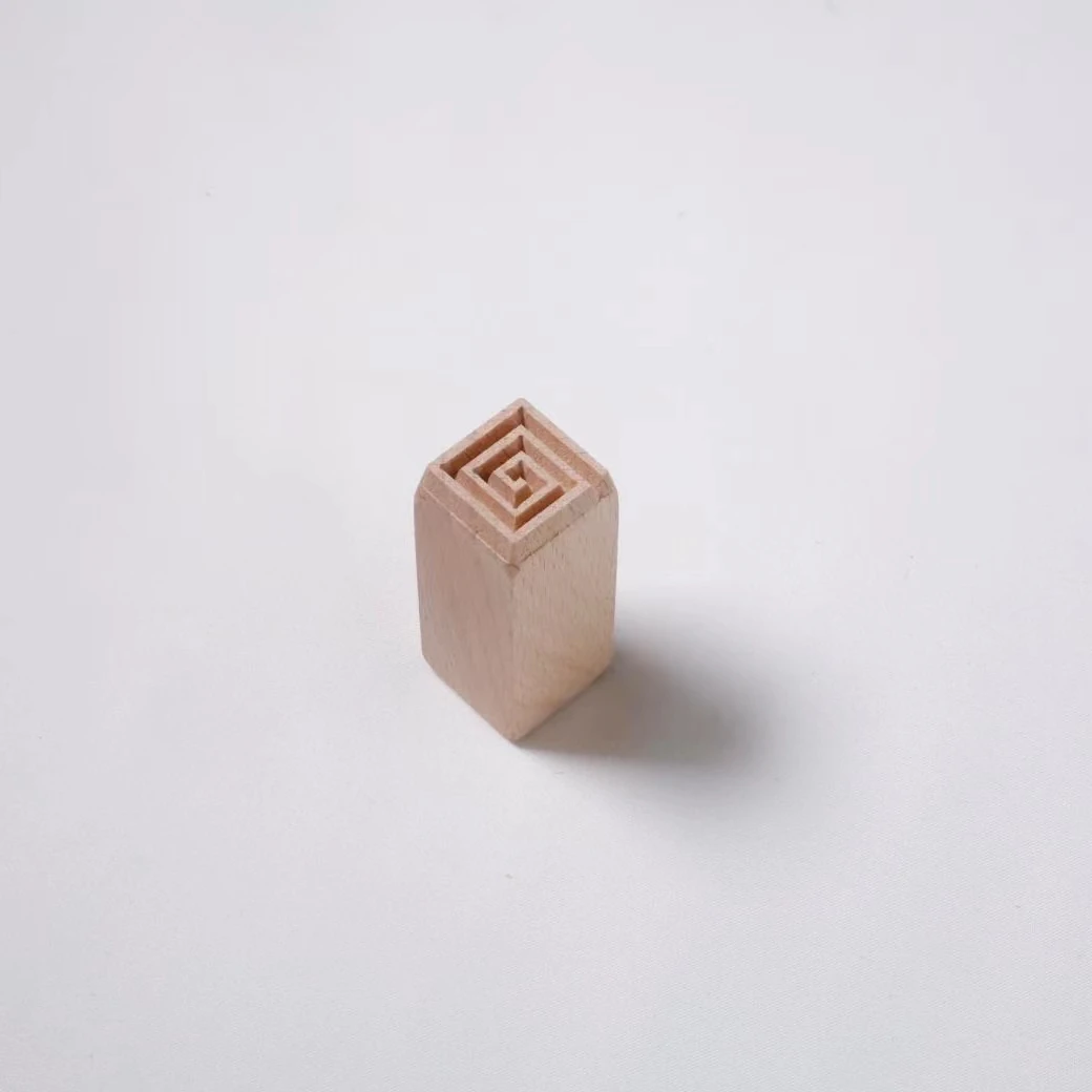 Custom wood texture seal solid wood cartoon moon cake printing tool ceramic art wooden stamp