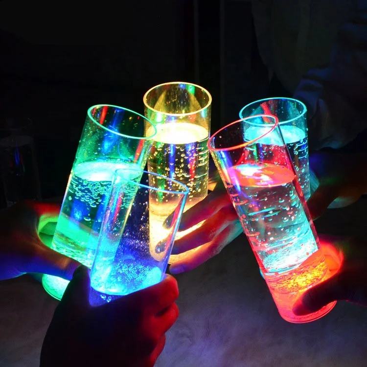Glow Party In The Dark Water Liquid Activated Led Light Up Custom Drinking Glass Luminous Cup Party Supplies Led Lig