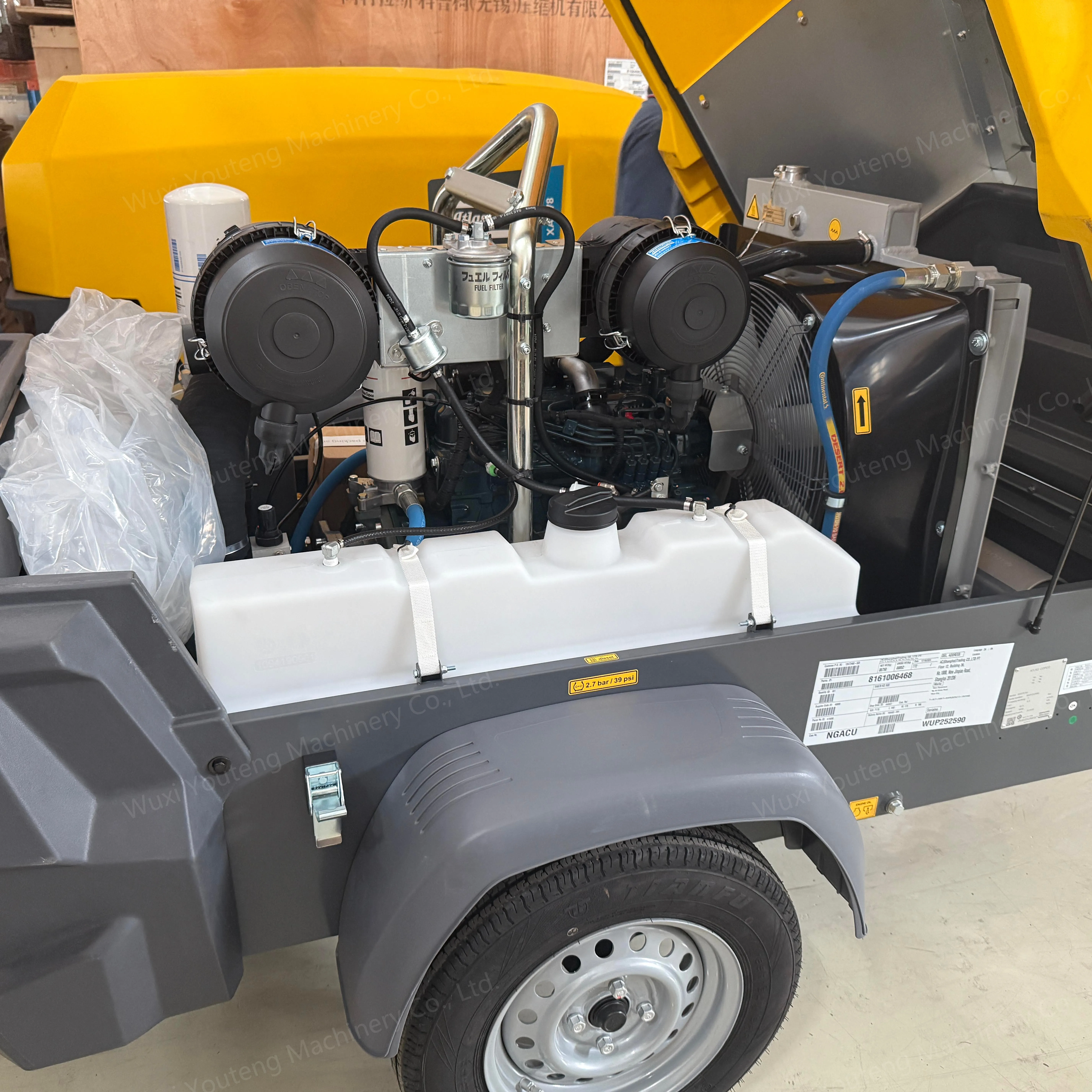 Atlas Copco XAS78KD Mobile Diesel Engine Air Compressor Machine 160CFM 7bar Portable Lubricated Mine Industries Gas