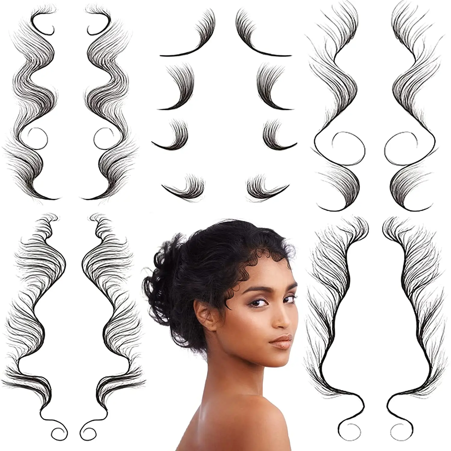 
Waterproof Womens Fake Best Custom Hairline Temporary 6D baby hair tattoo For Tattooing Edges 