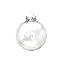 Wholesale Christmas Ball ornaments Dia 6cm-10cm fillable Christmas baubles clear plastic matte