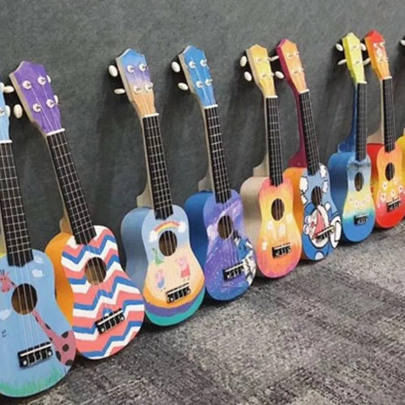 Wholesale high quality Cheap Guitars Musical Instruments Multi Color Cheap  ukulele 21 inch