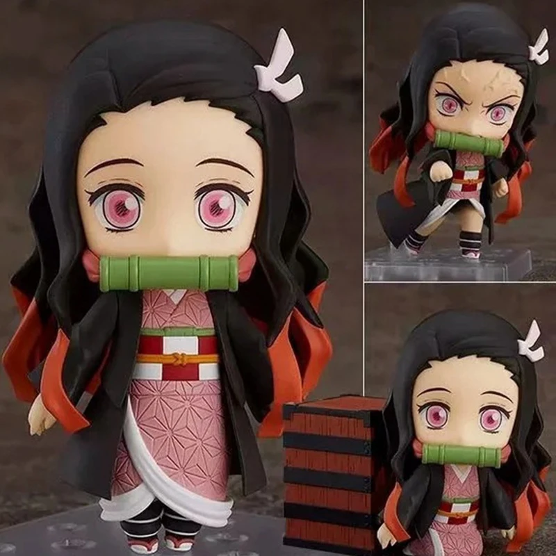 10 cm Q versions Anime toys Agatsuma Zenitsu Demon Slayer action figure Kamado Nezuko Kamado Tanjirou