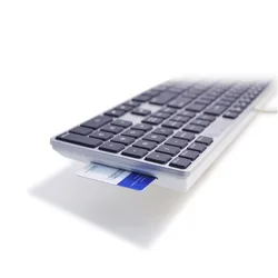 Best Selling Mac Low Profile USB Wired Keyboard with Smart Card Reader