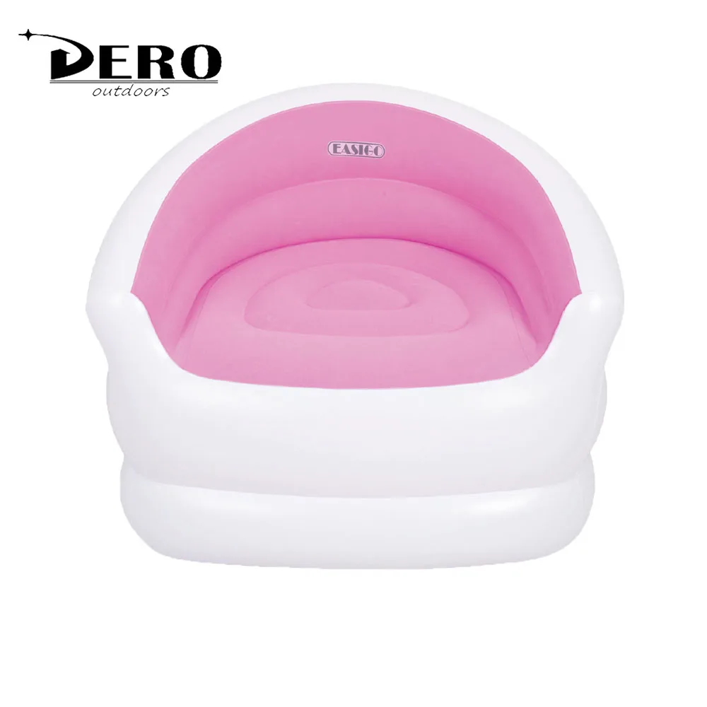 
DERO New Indoor and Outdoor folding PVC flocking inflatable Portable Pouf Chair with Backrest air bed sofa lazy sofa bed 