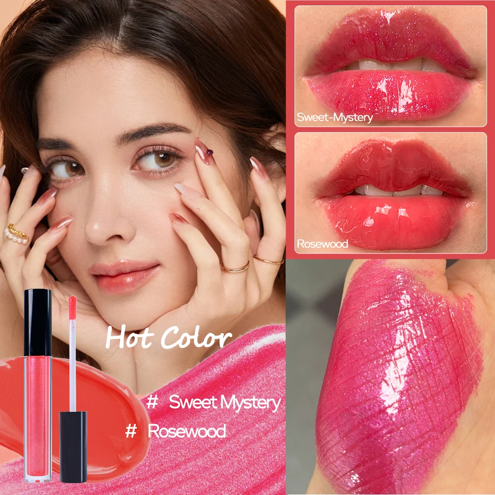 Wholesale Color Changing Lip Oil Pigmented Magic Moisturizing Flavouring Fruit Clear Vegan Shimmer Lipgloss Lip Plumper Gloss