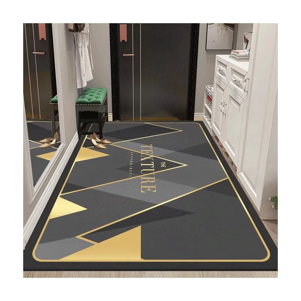 Washable personalized entrance anti fouling and anti slip door mat buffering entrance water absorbing floor outdoor door mat
