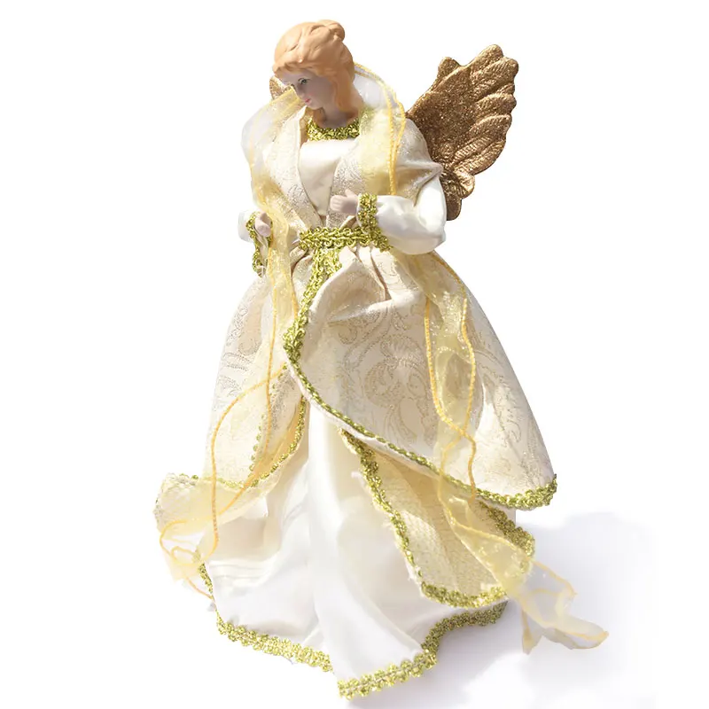 Hot Selling 2022 New Style Christmas Tree Topper Angel With Led Lighted