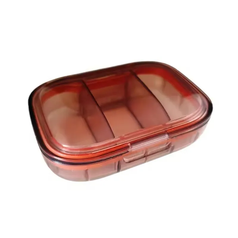 BPA Free New 3 Compartment Travel Pill Box Organizer 7 Day & 4 Times Weekly Pill Storage Case For Travel and Out Door