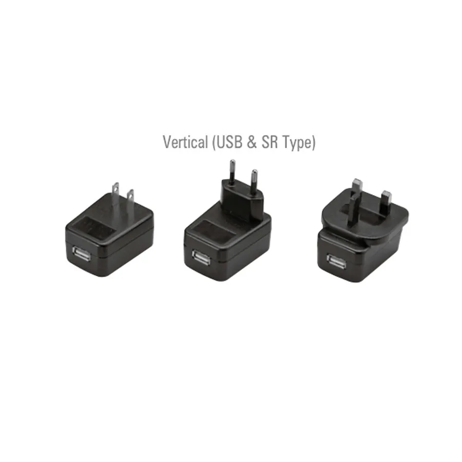 5v 2.4a ac dc medical adapter wallmount type ac plug specification  ua us uk au vercital usb sr type and horizontal usb  sr type