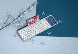 Office Keyboard With Tablet Phone Stand Multi-device Wireless and BLUE TOOTH  dual mode keyboard