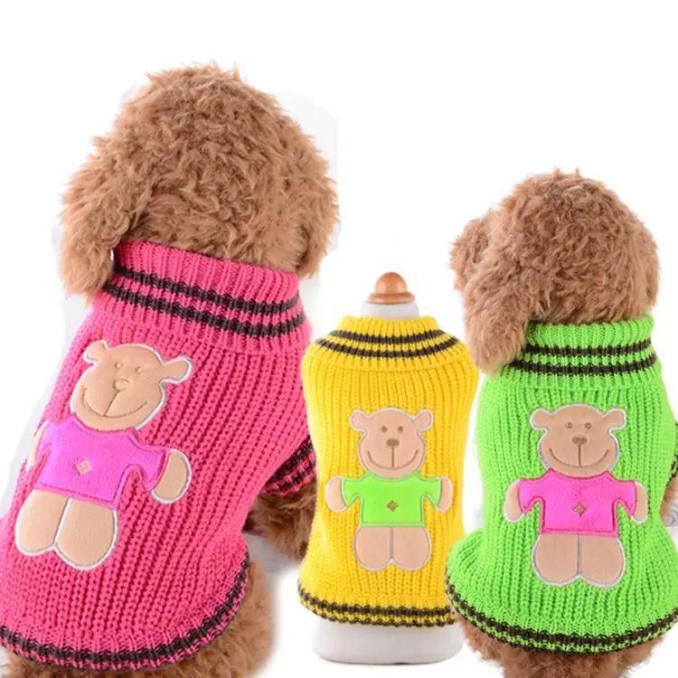 
Warm Costume Knitted Turtleneck Pet Puppy Large Dog Sweaters 