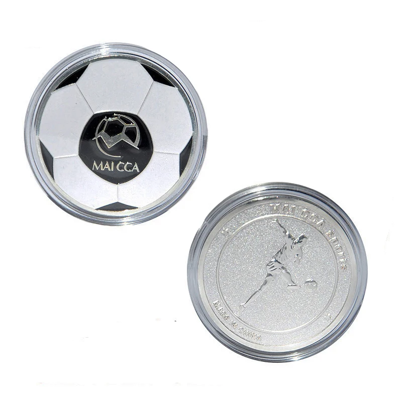 Оборудование для тренировок по футболу, монеты, серебряный футбольный арбитр, Футбольная флип-монета