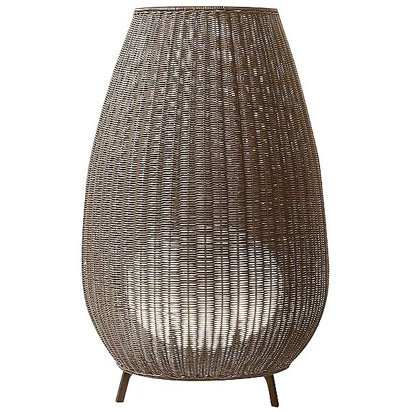 Hot sales handmade solar outdoor lamp fashion modern decoration garden courtyard metal and rattan solar lampshade