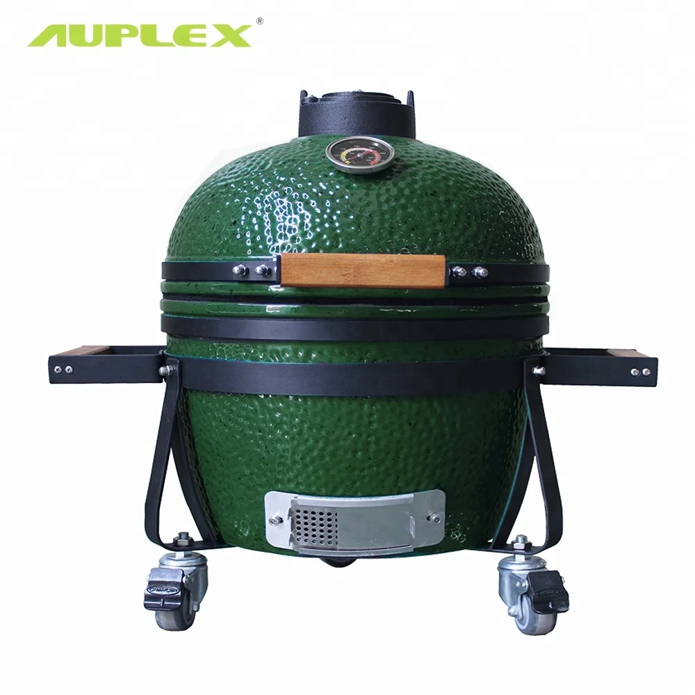 Auplex 14-inch table BBQ Kamado Ceramic bbq Charcoal Grill for outdoor or indoor barbecue