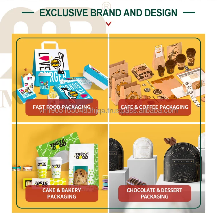 Wholesale Customize Printed Logo Disposable Big Takeaway Fast Food Lunch Salad Catering Paper Cardboard Brunch Packaging Boxes