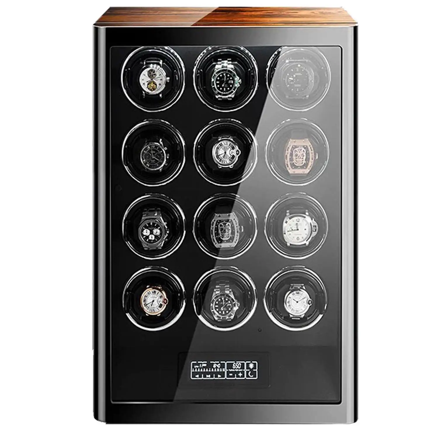 GC03-Z85ZB-L-AR Automatic Watch Winder Luxury Brand Wood Watch Box with LCD Touch Screen Wooden Watches Winder Safe Box