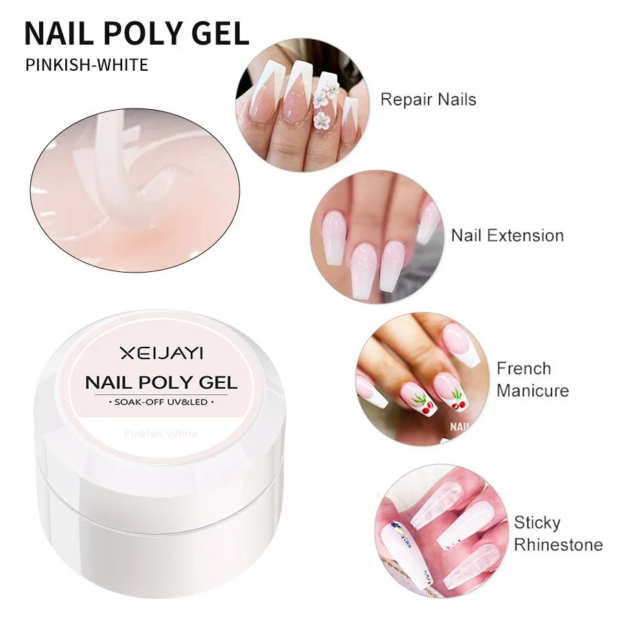 Nail extension gel manicure  professional soak off quick extension crystal uv gel Vegan painless crystal gel wholesale Supplies