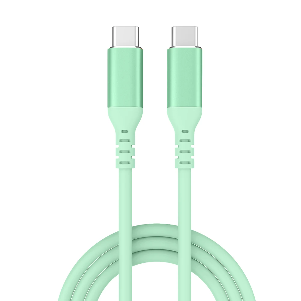 for iPhone Factory colorful usb data cable Silicone rubber type c cable fast charging pd 100w 5A usbc cable