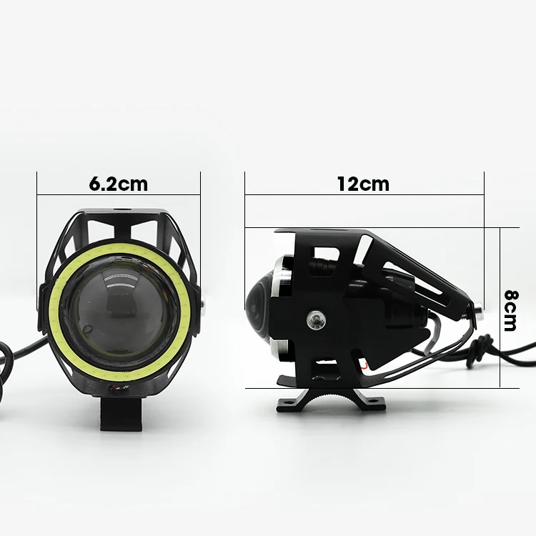 Хит продаж, лампа U7 со светодиодным ночником и мотоциклетными глазками ангела, 12 В постоянного тока, 1200 лм, светодиодная фара U7 для мотоцикла
