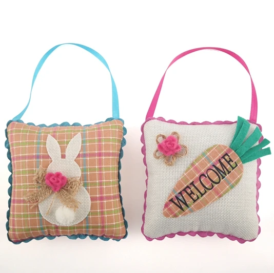 Подарки, оптовая продажа, настенные декоративные пасхальные украшения в виде мини-подушки, вешалка, идеи для домашнего декора ручной работы на Пасху