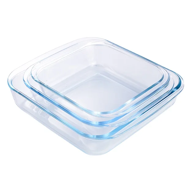 New top selling high borosilicate oven safe homeware glass food baking dish set