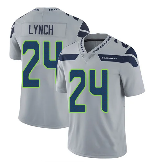 Оптовая продажа Высококачественная майка для регби новый сезон Seattle City Seahawk 14 Metcalf 3 Wilson 33 Adams 24 Lynch