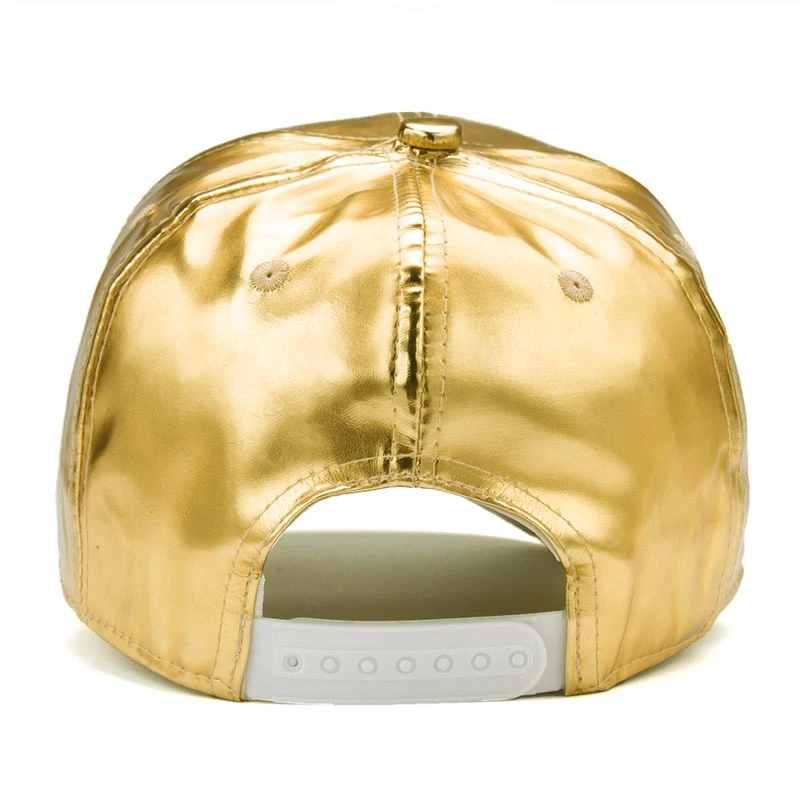 золотой цвет на заказ кожаные тефлоновой Ткани 6 панельная традиционная однотонная бейсбольная кепка