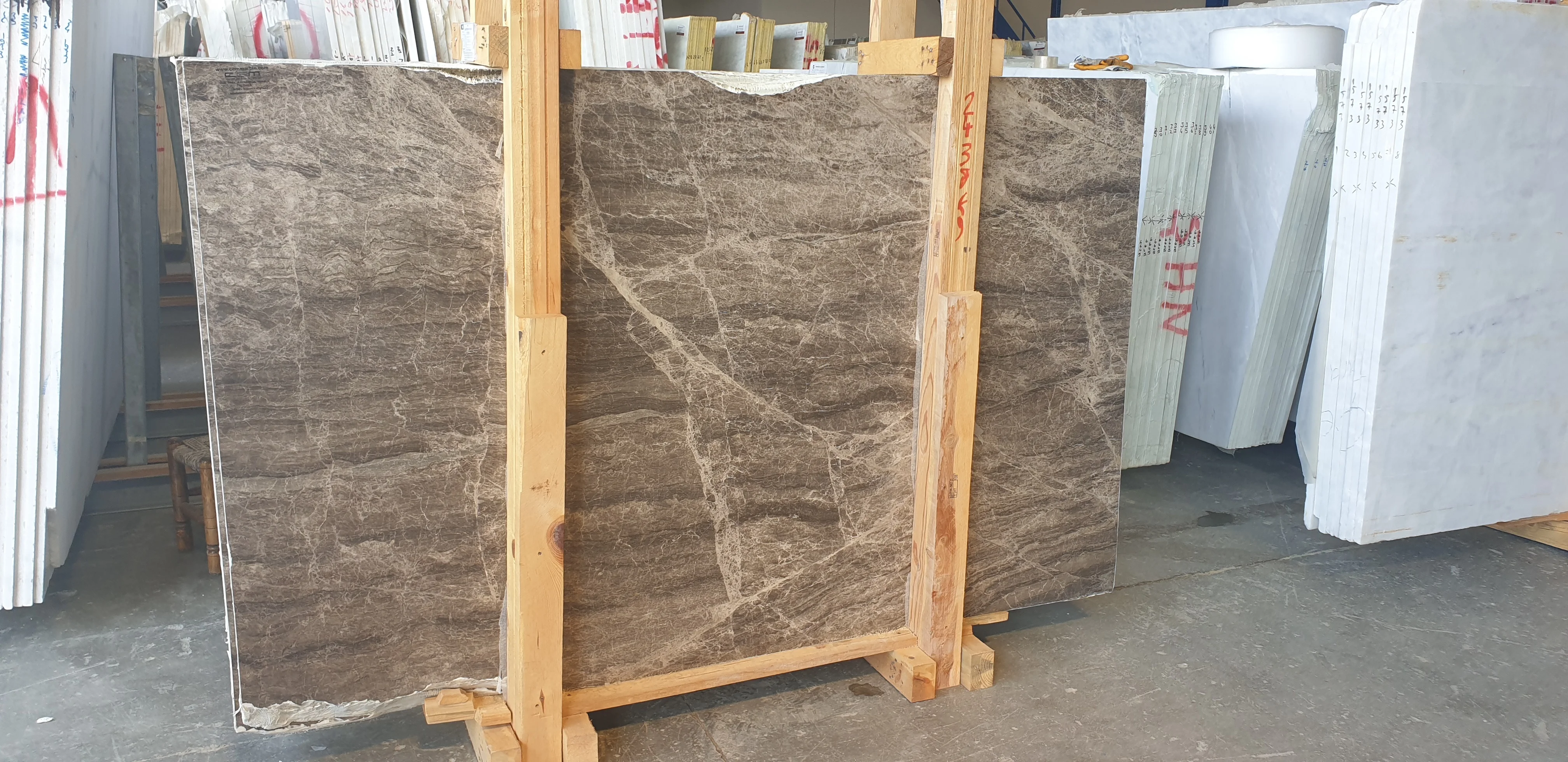 2024 Premium Quality Luxury Marble Dark Emperador with Exotic Natural Finish 2cm Thick Polished Slab Made in Turkey-CEM-SLB-39